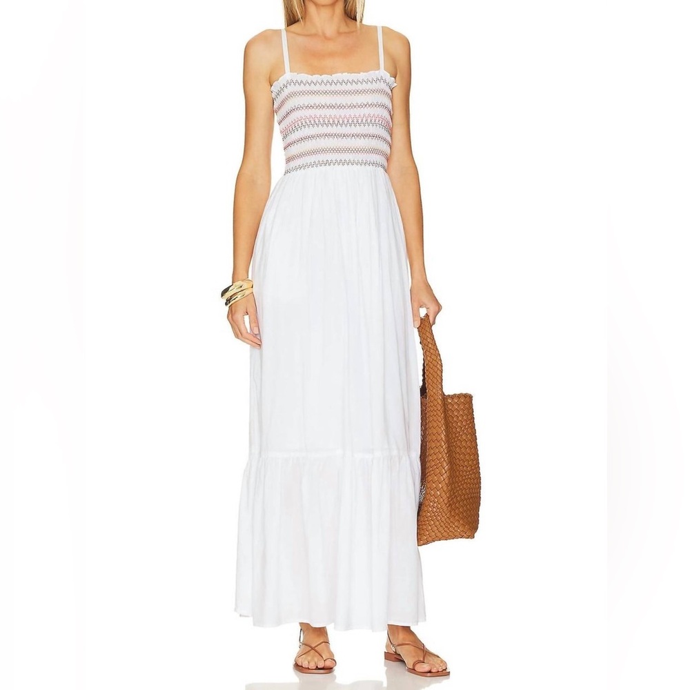 NWT NEW MICHAEL STARS alejandra maxi‎ dress in white Size L